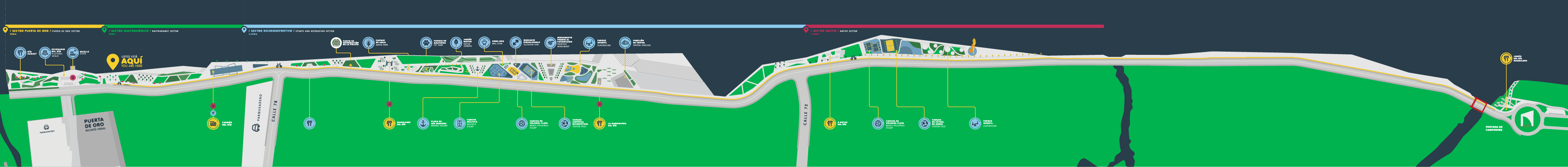 Información de lo que tiene el gran malecón del río